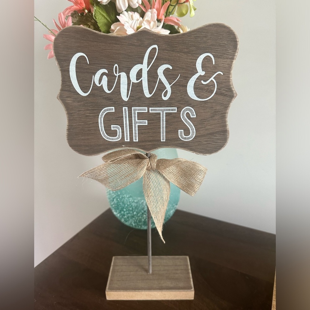 Cards & Gifts sign for Wedding Reception